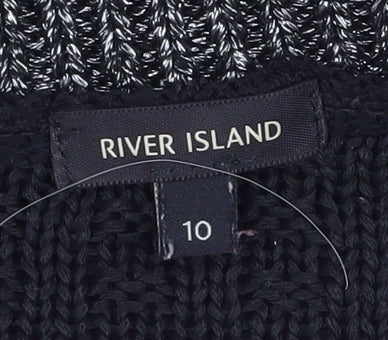 River Island Women's Geometric Pullover Jumper Grey 10