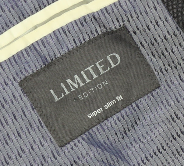 Marks & Spencer Men's Grey Blazer, Size 44R Super-Slim