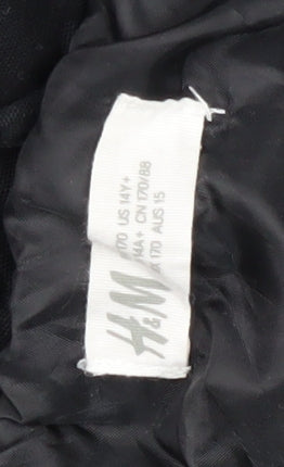 H&M Women's Black Parka Jacket Size 12