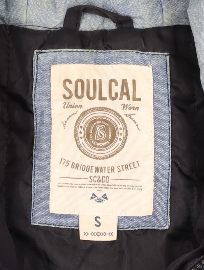 SoulCal Men's Black Hooded Jacket Size S