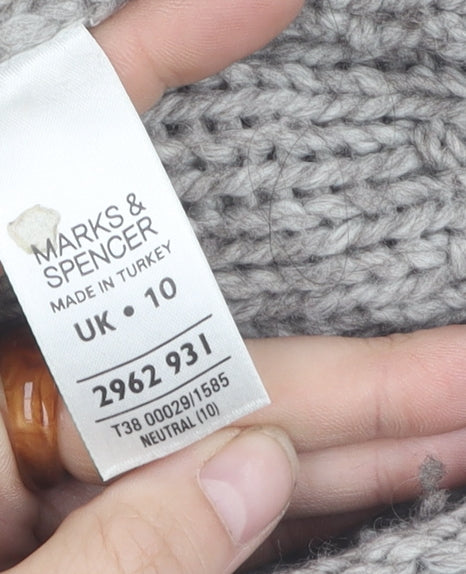 Marks and Spencer Women's Grey Knit Pullover Jumper Size 10