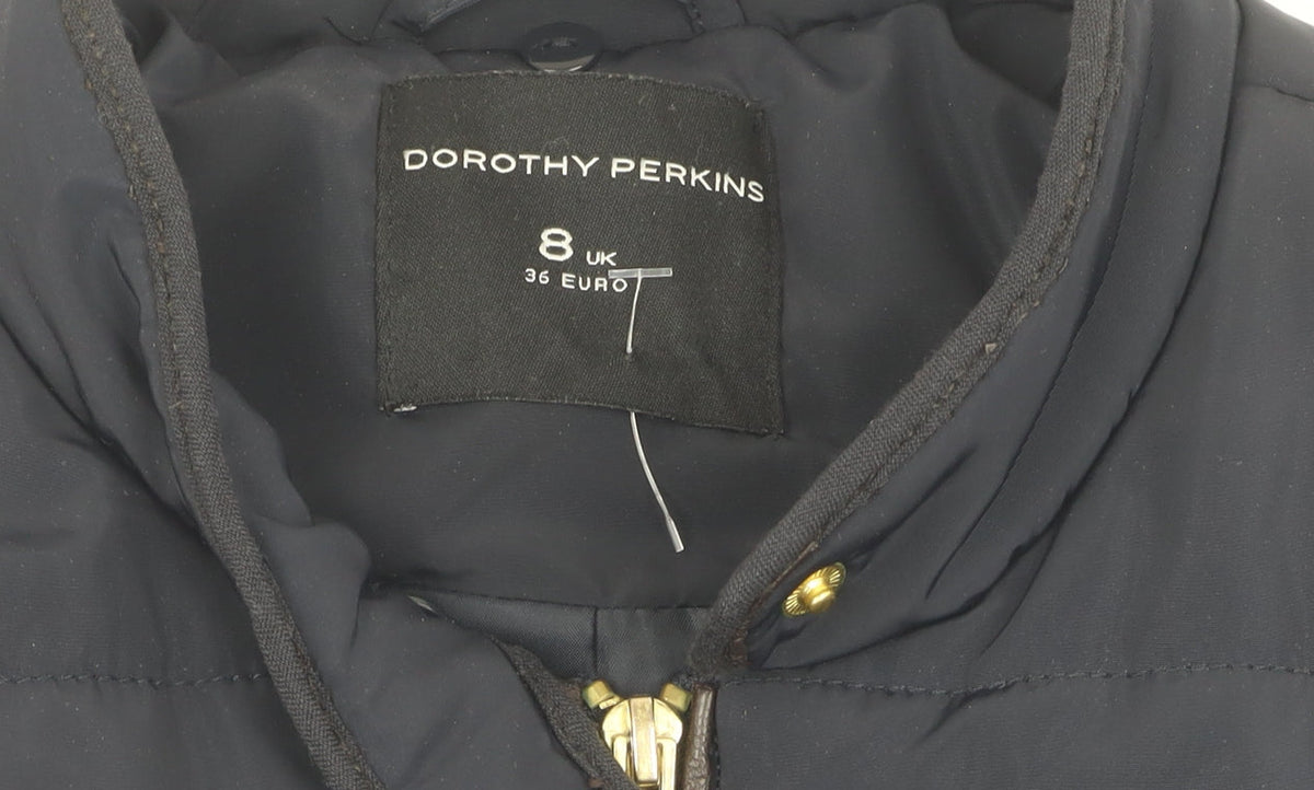 Dorothy Perkins Women's Black Puffer Jacket Size 8