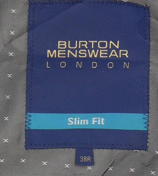 Burton Mens Grey Slim Fit Blazer - Men's Jacket 38R