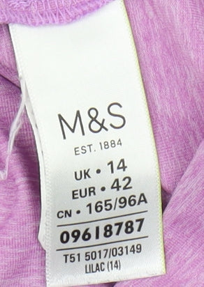 Marks & Spencer Women's Pink T-Shirt, Size 14, Casual Wear