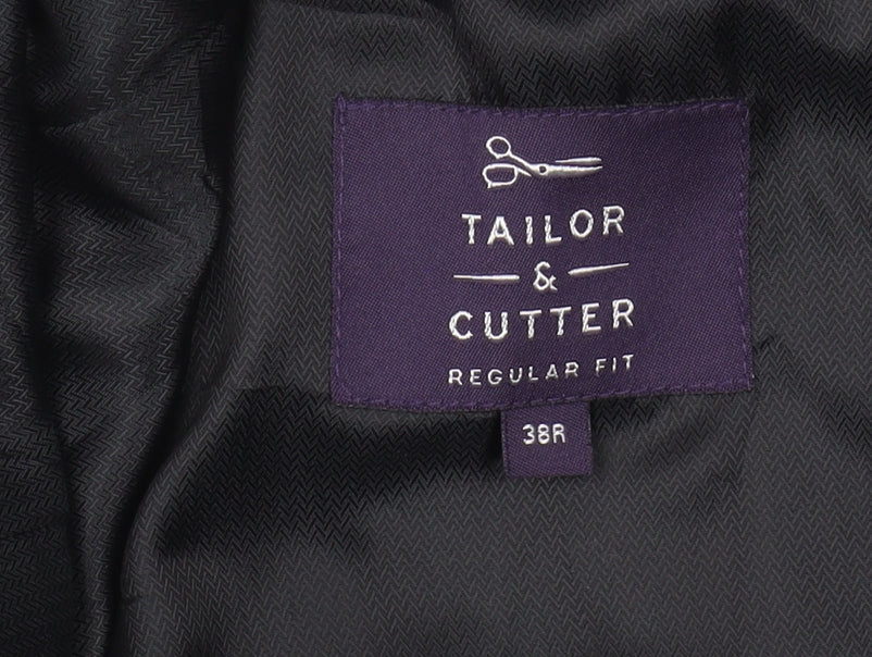 Tailor & Cutter Men's Black Wool Blazer, Size 38R