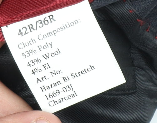 Santinelli Men's Charcoal Blazer 42R Regular Fit
