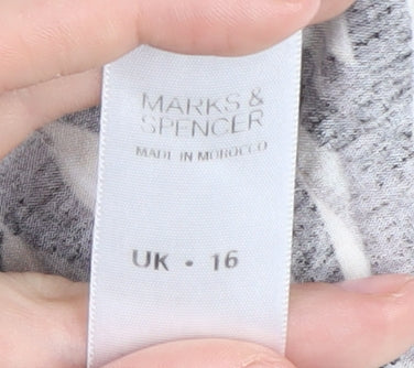 Marks & Spencer Women's Multicoloured Geometric Blouse, Size 16