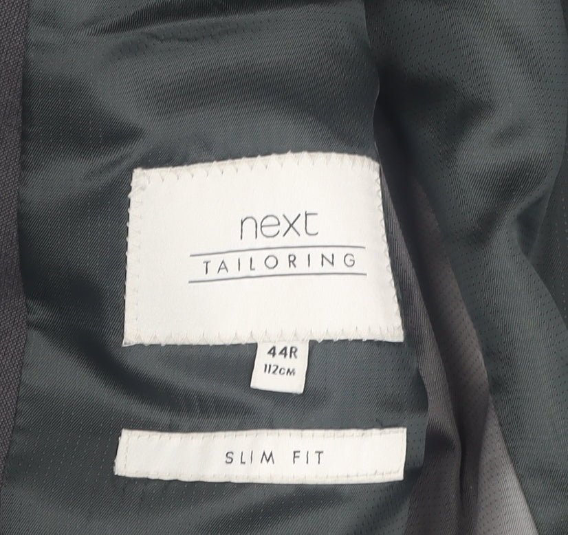 Next Men's Grey Slim Fit Blazer, Size 44, Formal Jacket