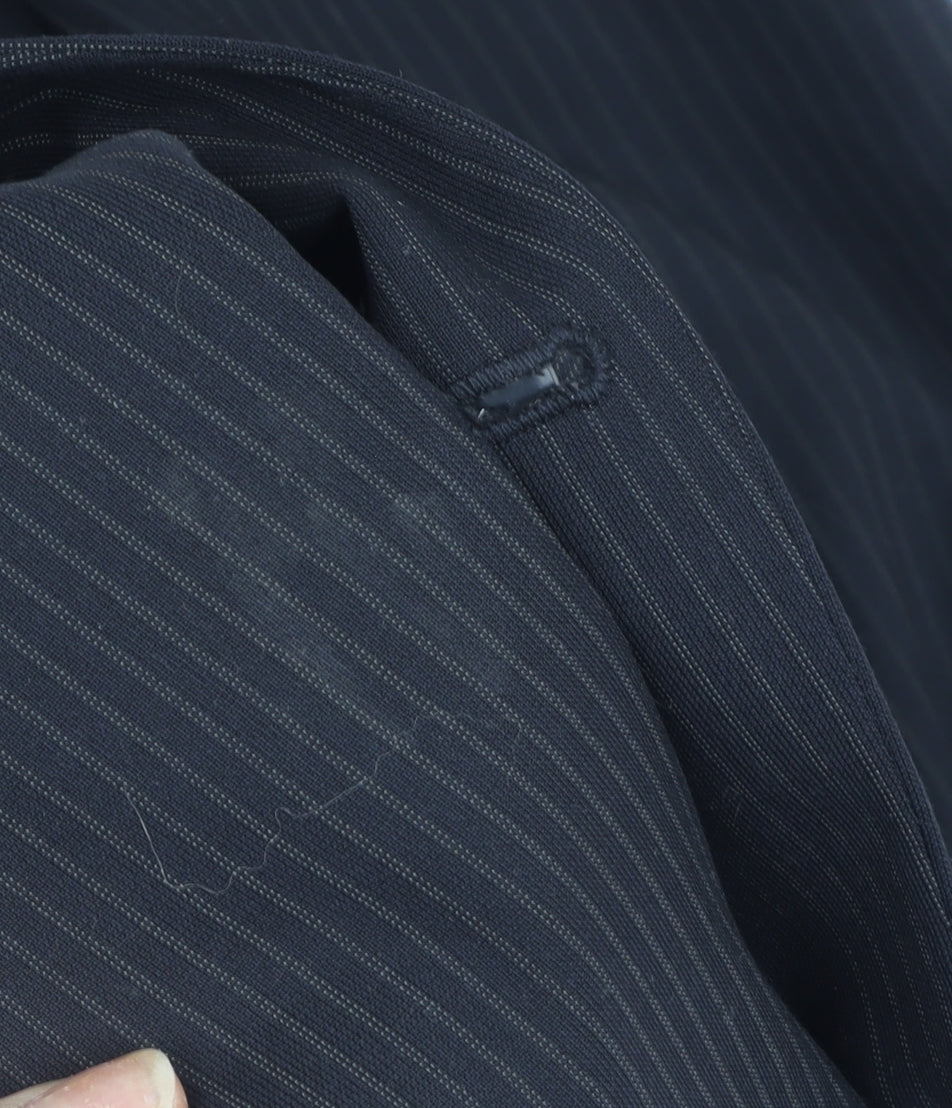 Marks & Spencer Men's Blue Striped Suit Jacket 38R