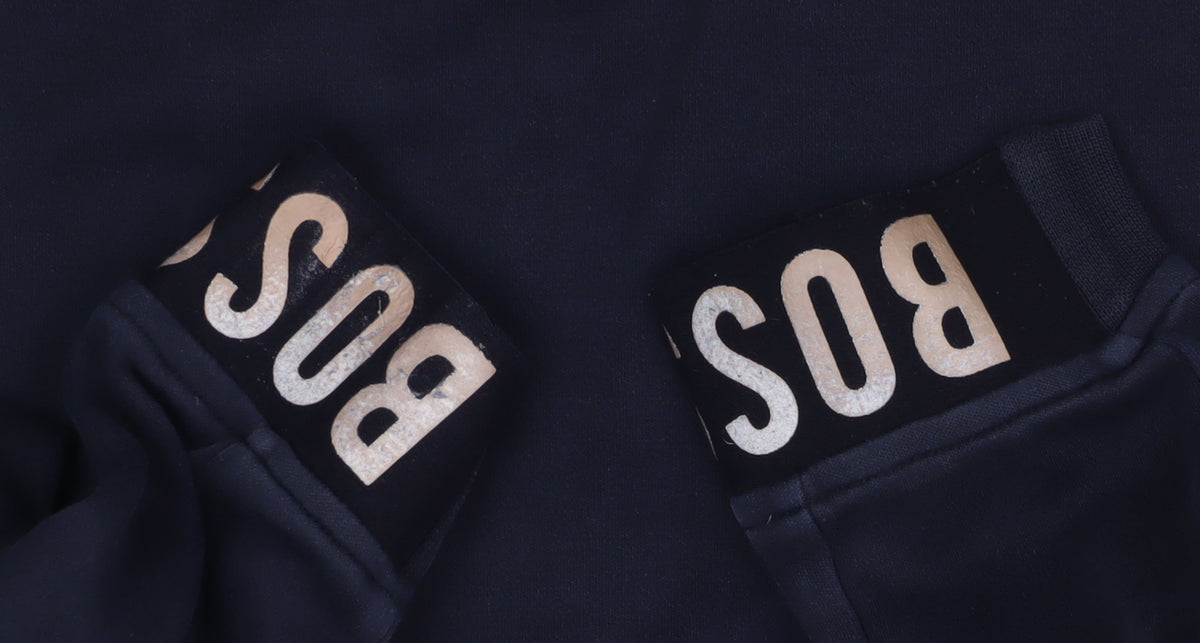 BOSS Boys Blue Pullover Hoodie 12 Years Logo Style