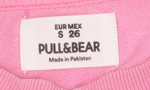 PULL&BEAR Women's Pink Pullover Sweatshirt Size 8