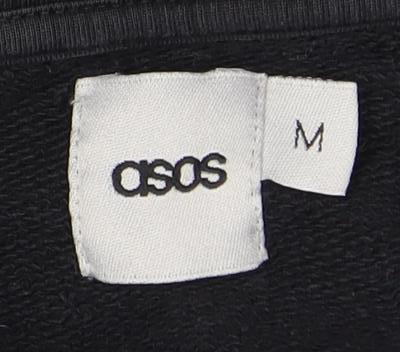 ASOS Men's Black Geometric Pocket Pullover Sweatshirt M