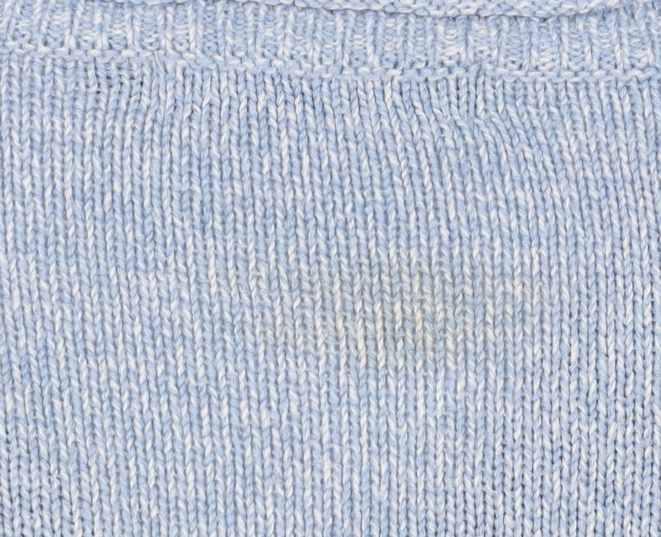 ISLE Women's Blue V-Neck Pullover Jumper M