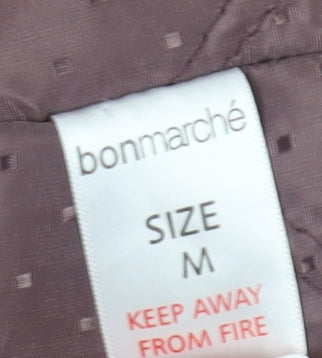 Bonmarché Women's Purple Mid-Length Button Coat M