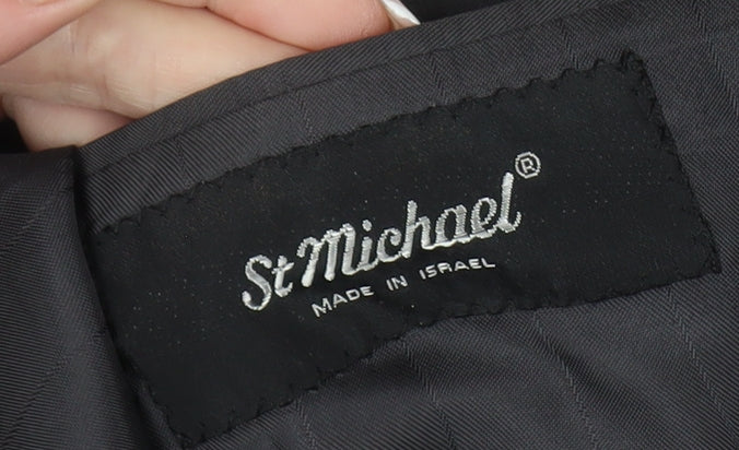 St Michael Men's Grey Double-Breasted Blazer, 42L