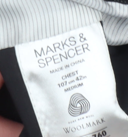 Marks & Spencer Men's Black Blazer 42R Formal