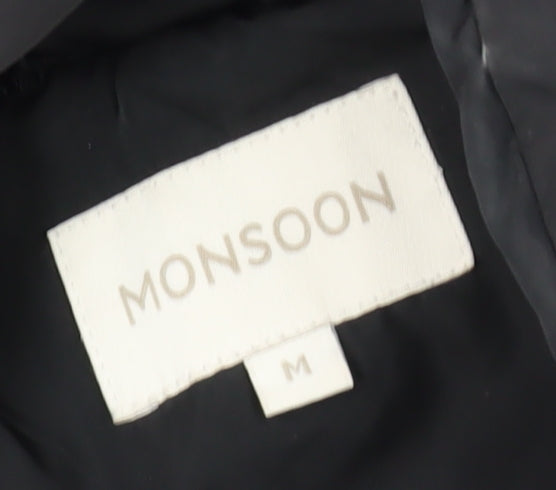 Monsoon Women's Black Puffer Jacket M Hooded