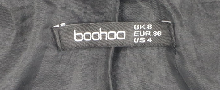 Boohoo Women's Black Coat Size 8