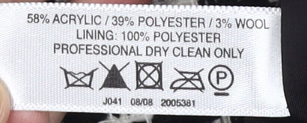 Style by EWM Women's Black White Short Tweed Coat 16