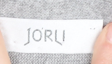 Jorli Women's Grey Striped XL Knit Jumper