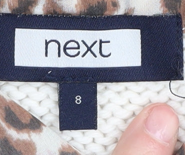 Next Women's Ivory Cable-Knit Pullover Jumper, Size 8