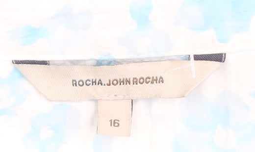 RJR.John Rocha Women’s Blue Floral Button-Up Shirt