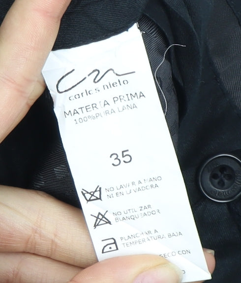 Reda Men's Black Wool Trousers Size 35
