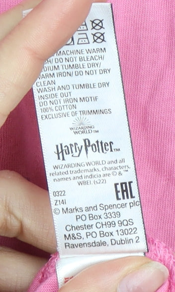 Marks & Spencer Girls Pink Harry Potter Pyjama Top 13-14 Years