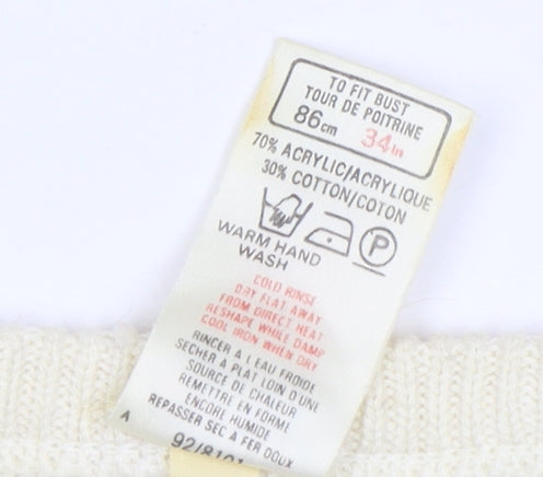 Marks & Spencer Women's Ivory Pullover Jumper Size 12