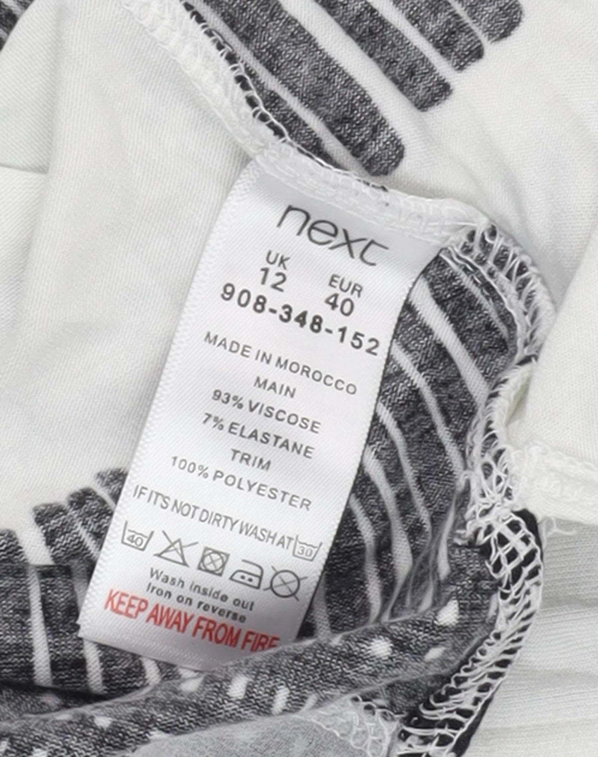 Next Women's Geometric Viscose Blouse, Size 12, Multicoloured