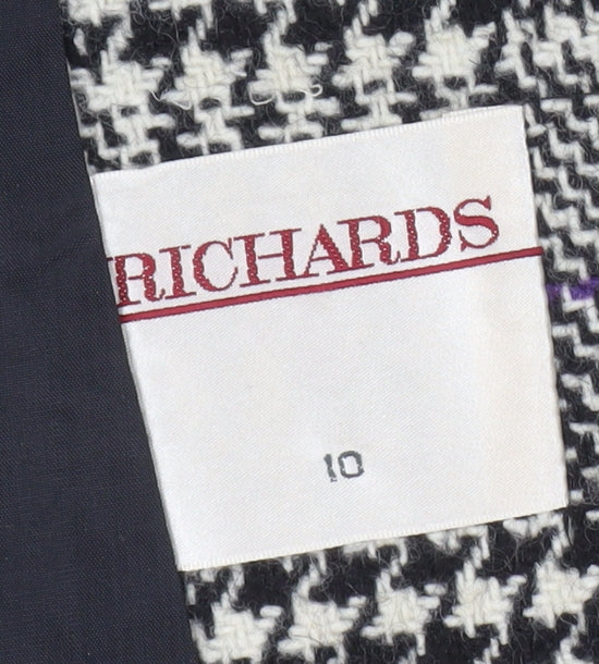 Richards Women's Multicoloured Check Coat Size 10