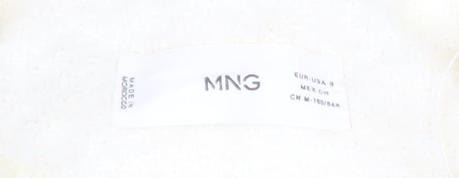 Mango Ivory Women's Mid-Length Coat Size 8