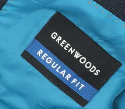 Greenwoods Men's Blue Blazer - Regular Fit, Size 42R