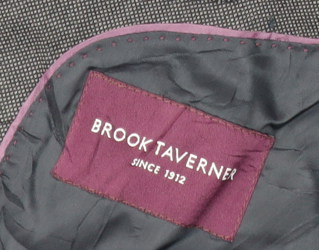Brook Taverner Grey Wool Men's Blazer 50 Regular