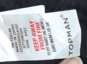 Topman Men's Grey Skinny Trousers 34 L