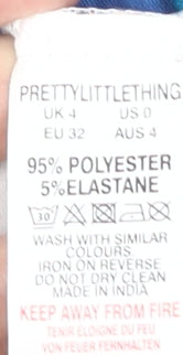 PRETTYLITTLETHING Multicoloured Slip Dress Women Size 4