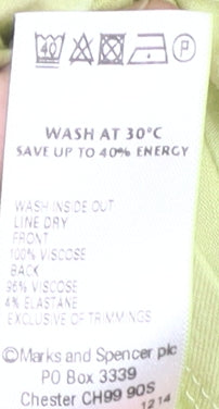 Marks & Spencer Women's Yellow Tank Top, Size 14