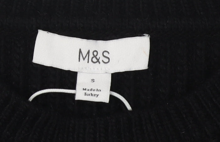 Marks & Spencer Women's Black Striped Jumper, Size S