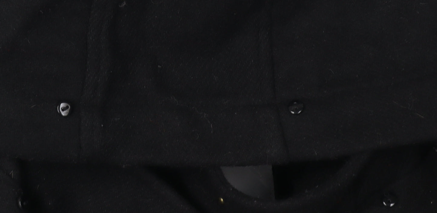 La Redoute Women's Black Hooded Wool Coat Size 12