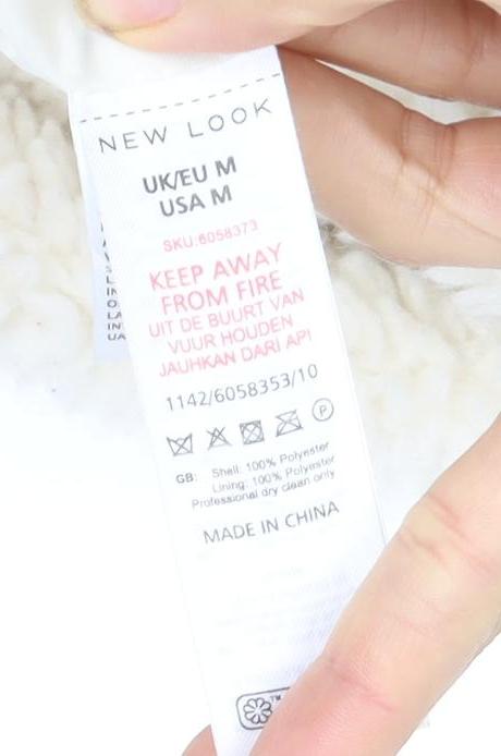 New Look Women's White Puffer Jacket Size 10