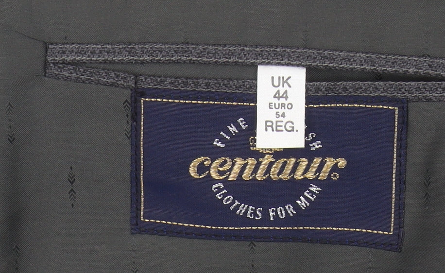 Centaur Men’s Grey Double-Breasted Wool Blazer 44R