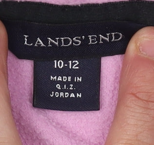 Lands' End Women's Pink Pullover Sweatshirt, Size 12