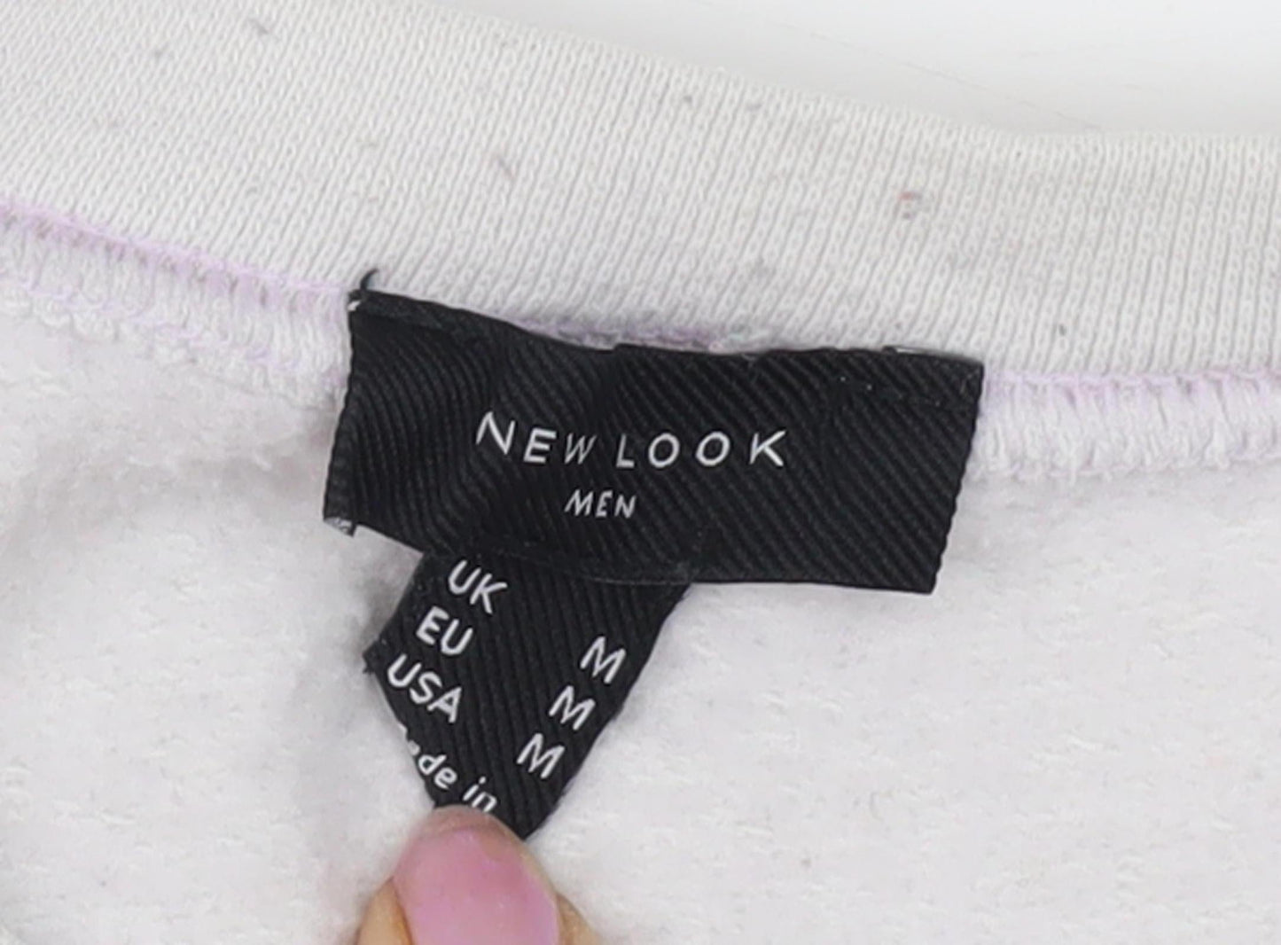 New Look White 1982 Graphic Sweatshirt M Unisex Adults
