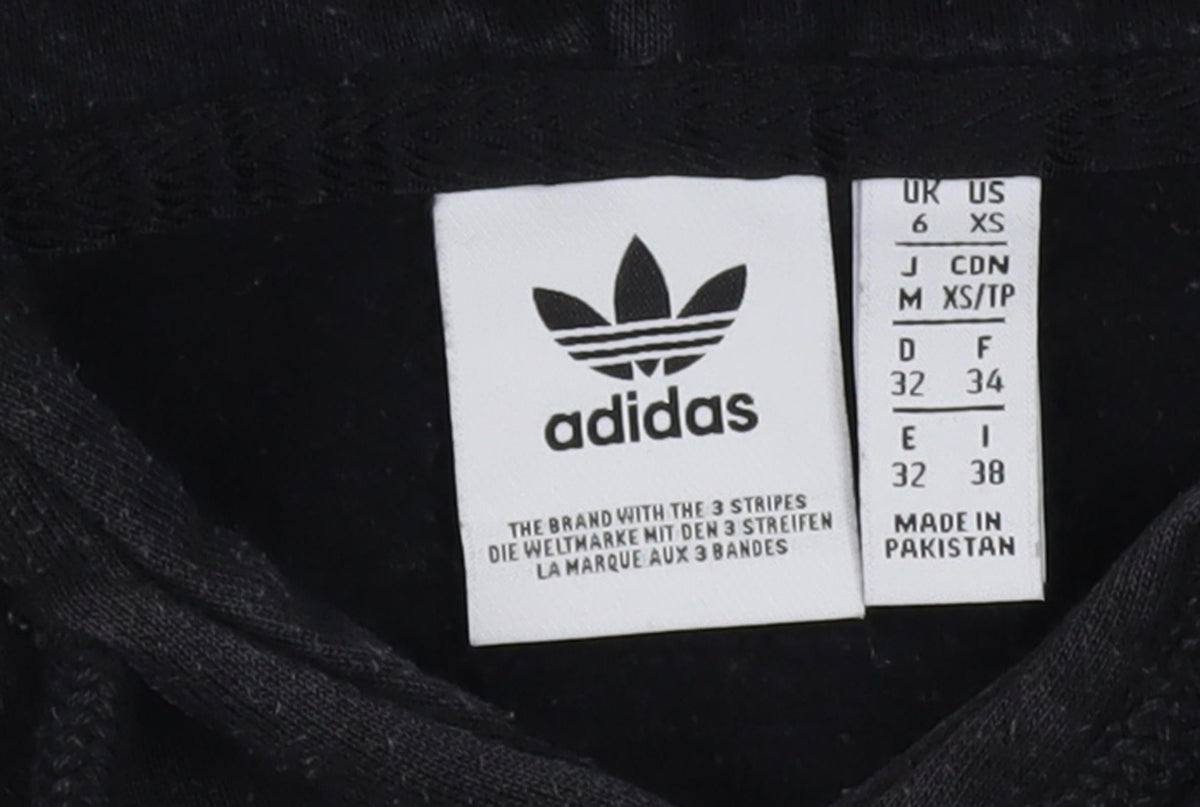 Adidas Women's Black Hooded Pullover Hoodie Size 6
