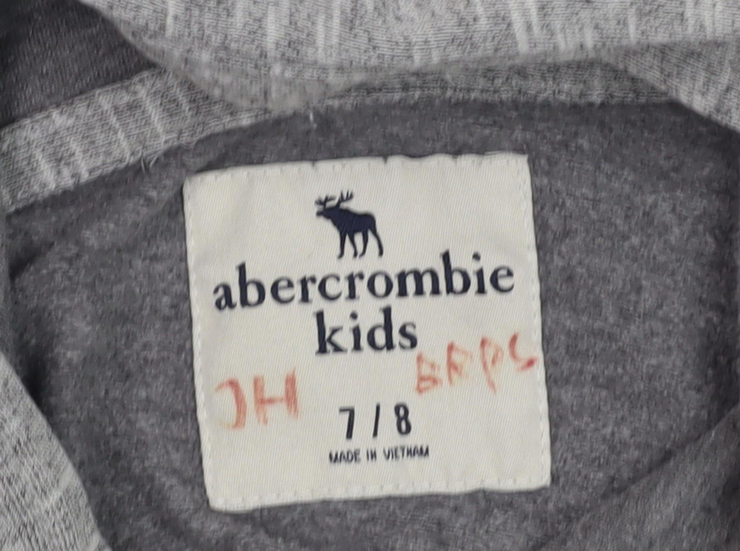 Abercrombie & Fitch Boys Grey Pullover Hoodie 7-8 Years