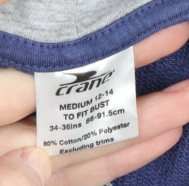 Crane Men's Blue Medium Pullover Hoodie with Logo