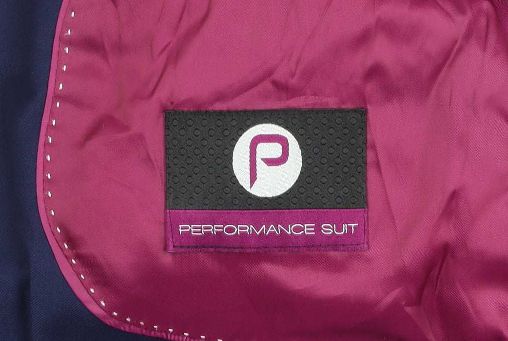 Performance Suit Men's Blue Jacket Size 40 Regular Fit