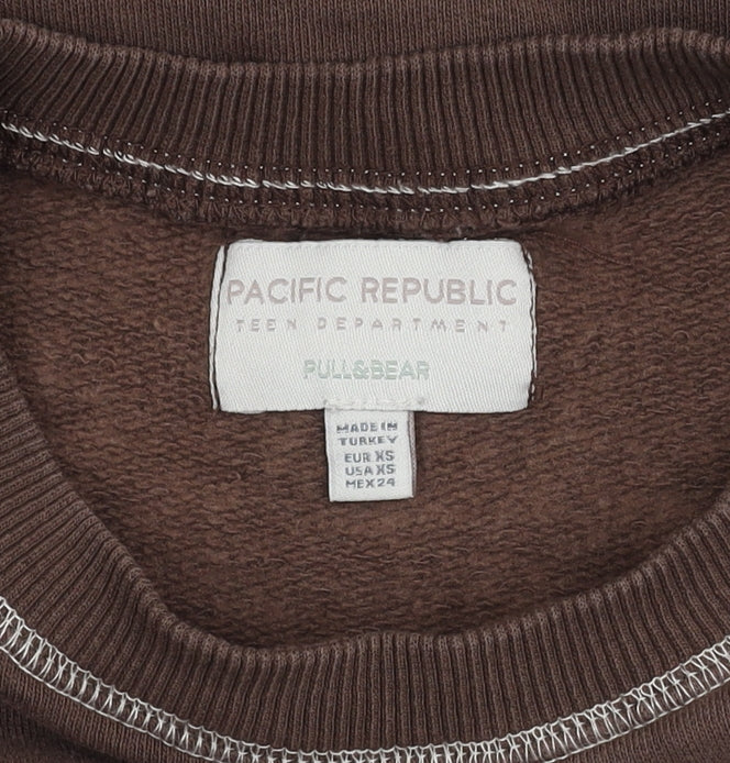 Pull&Bear Teens Brown Pullover Sweatshirt XS