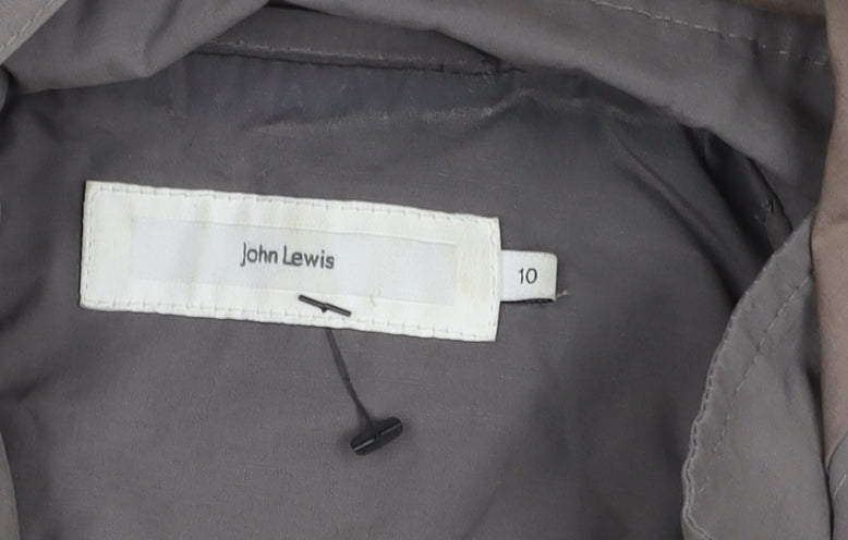 John Lewis Women's Grey Parka Jacket Size 10