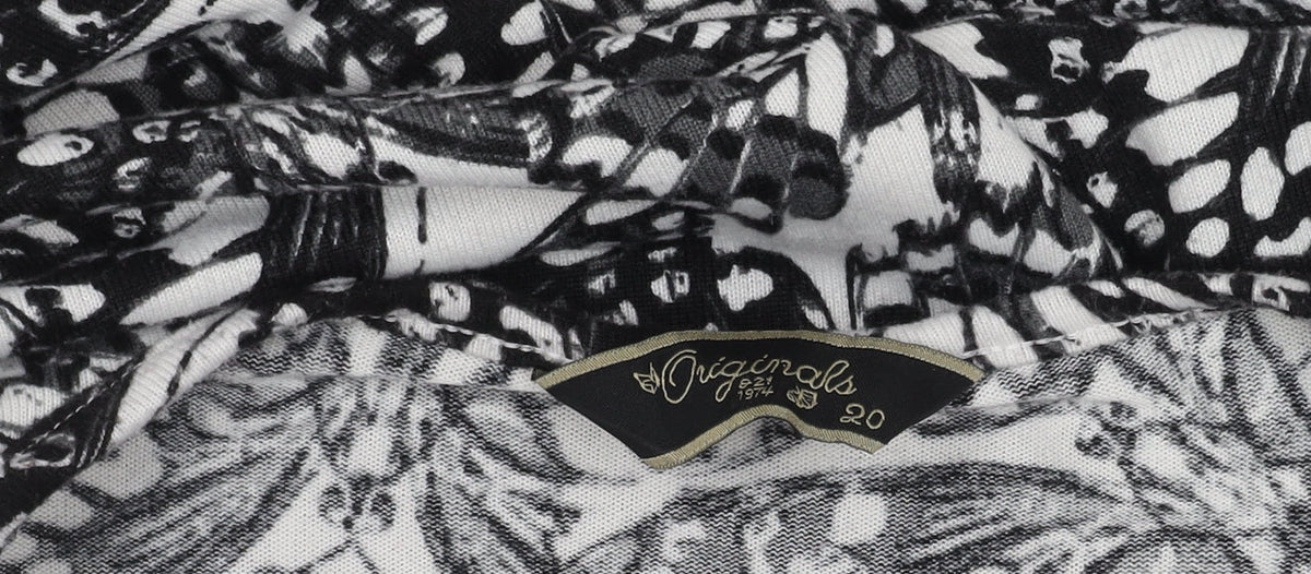 Originals Women's Black Butterfly Print Top Size 12
